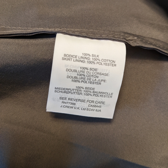 J.Crew Nadia Silk Chiffon Strapless Dress in Dark Gray - Picture 11 of 14